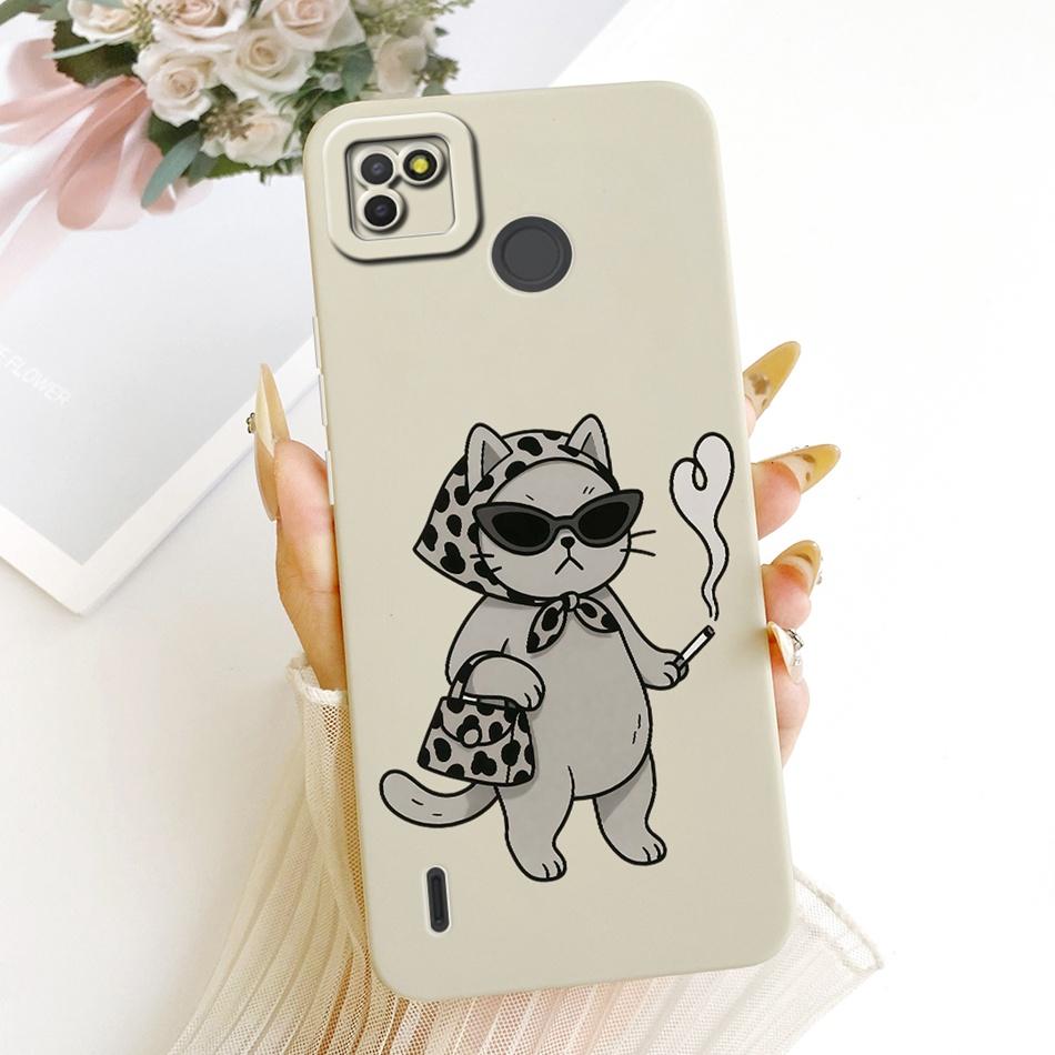 For Tecno Pop 4 LTE / Pop 4 Air Cute Cat Flower Cartoon Phone Case For Tecno Pop4 Lte 4Air Shockproof Soft Silicone Bumpers