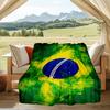 1PC Brazil Artwork Printed Soft Flannel Blanket Throw for Adult Bedroom Living Room Sofa Camping Travel Fan Gifts Christmas Gifts