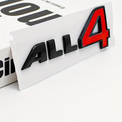 3D Plastic ALL4 Logo Door Emblem Badge Sticker Car Decals For MINI Cooper R61 F60 Countryman Paceman