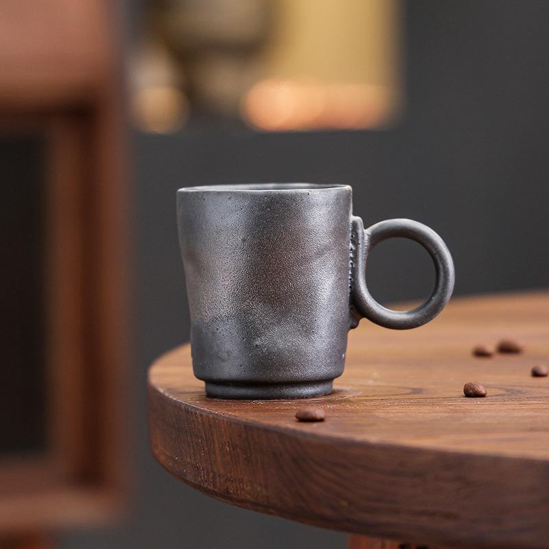 Creative Ceramic Coffee Cup High Value Afternoon Tea Latte Cup Household Water Cup Coarse Pottery Mug