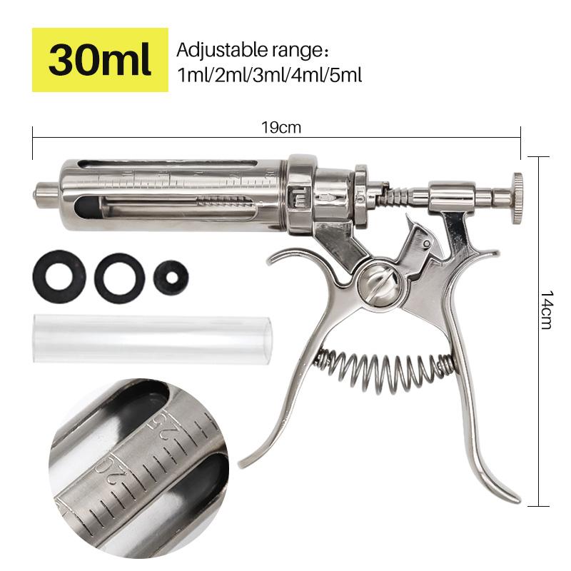 1 buc 10/20/30/50ml Seringă Automată Veterinar Injector Continuu Injecție Vaccin Metal pentru Animale de Fermă Porc Taur Oaie