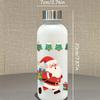 3D Printed 500ml Christmas Water Bottle with Cute Santa & Reindeer Design Cartoon Cute High Appearance Plastic Water Cup