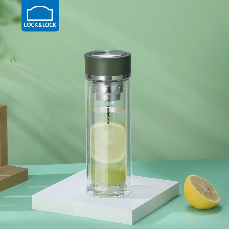 

LOCK&LOCK Double-Layer Insulated Glass Tea Infuser Bottle