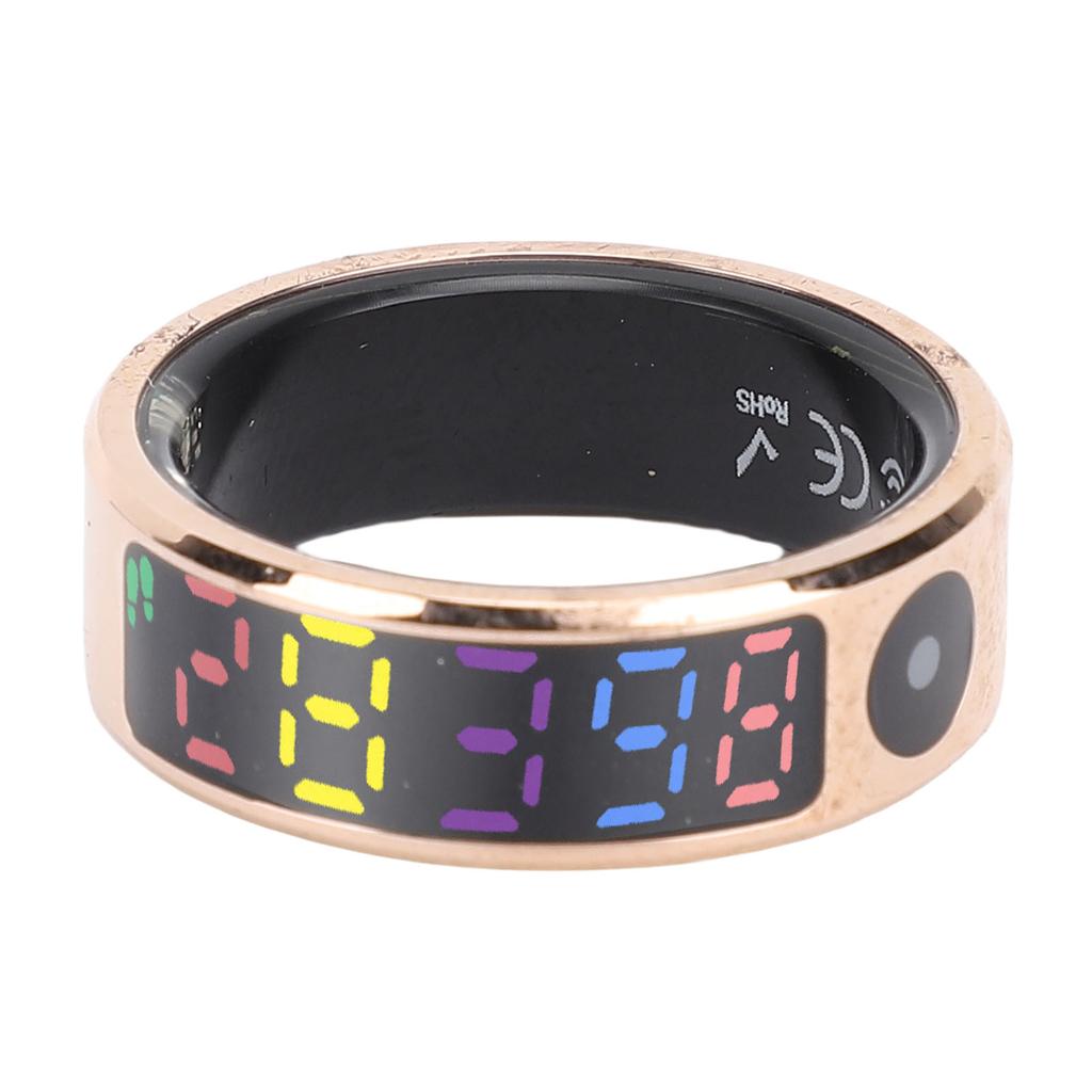 Smart Ring Fitness Tracker with Color Screen Rainproof Sleep Tracking Smart Health Ring with APP Cha
