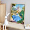Disney Diamond Painting Kit DIY Round Home Wall Decor Adult Handmade Gift Cinderella Peacock Castle Garden Scene (129)