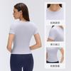 Summer Shirt Women's Quick-drying Breathable Yoga Clothes Short-sleeved Crew Neck Casual Running Sports Fitness Top Women