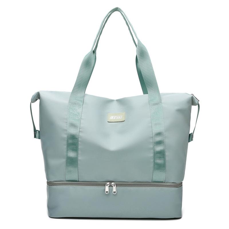 

Travel bag Women s short-distance portable lightweight maternity bag can be set with trolley case Student large-capacity luggage storage bag зелений