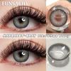 FUNSACHY 1 Pair Korean Lenses Colored Contact Lenses for Eyes Natural Round Black Brown Lens Beautiful Pupil Color Eye Contacts