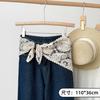 White Hollow Lace Fart Curtain Triangle Towel Handmade Crochet Waist Towel Stacked On Jeans Accessories Headscarf
