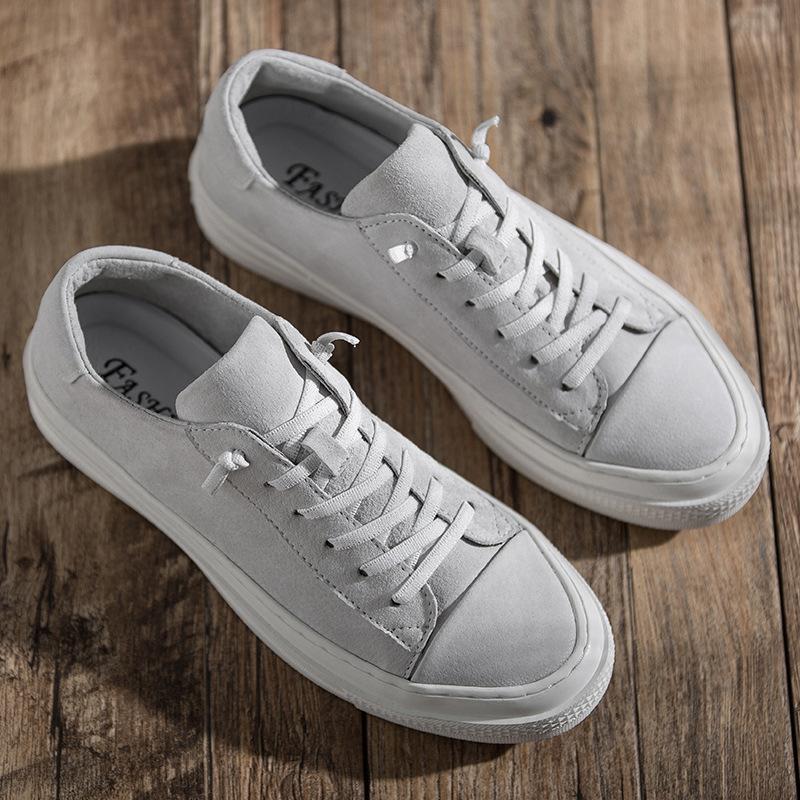 

Осенняя повседневная обувь на шнуровке, мужская кожаная прогулочная обувь-лодочка, мокасины, обувь на плоской подошве, мужская люксовая марка, горячая распродажа, мода 6.5 серый