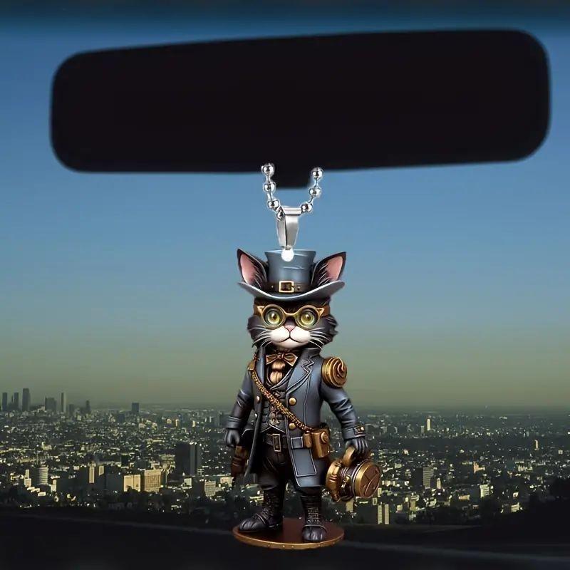 Acrylic Colorful Cartoon Cat Charm For Eyecatching Car Decoration And Gifts