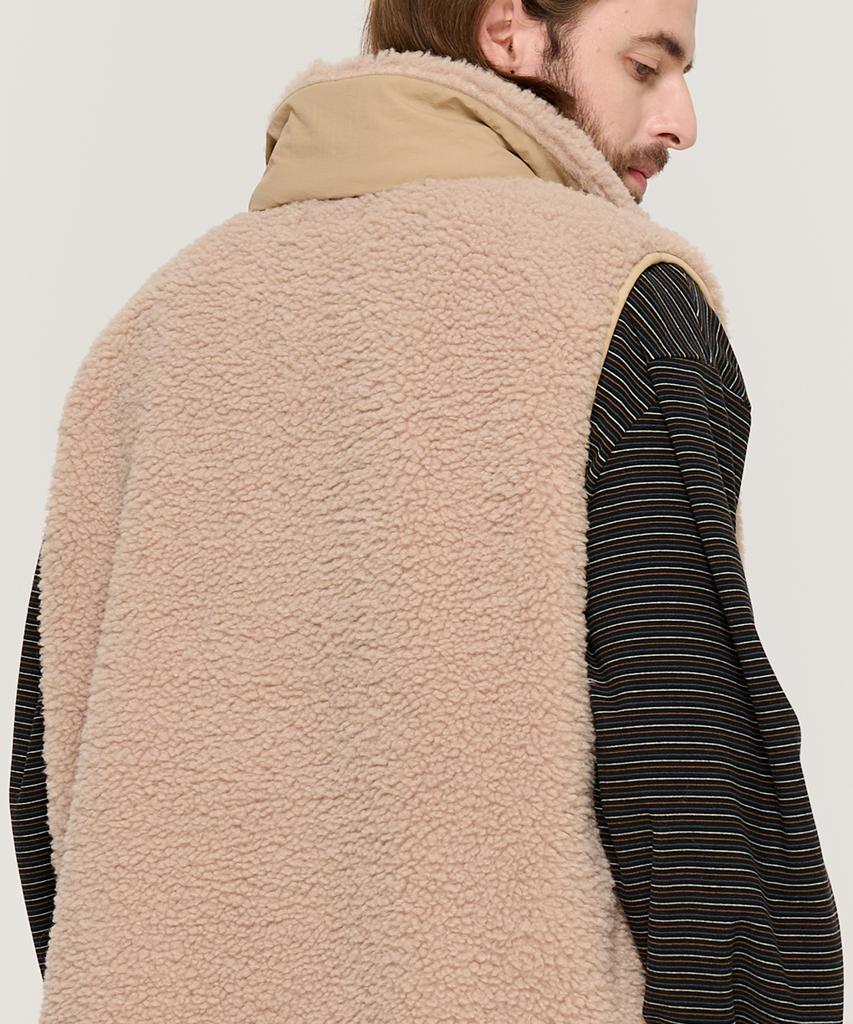 Cargobros Fleece Pocket Vest (Beige)