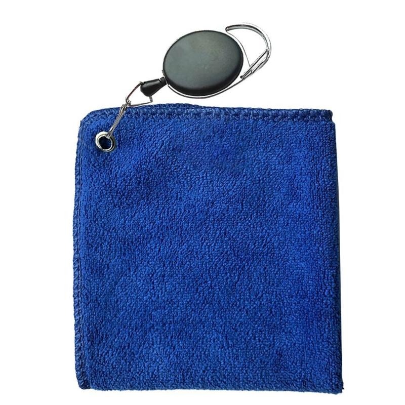 Quick Drying Golf Towel Cloth Cleaning Cloths Retractable Hook Included
