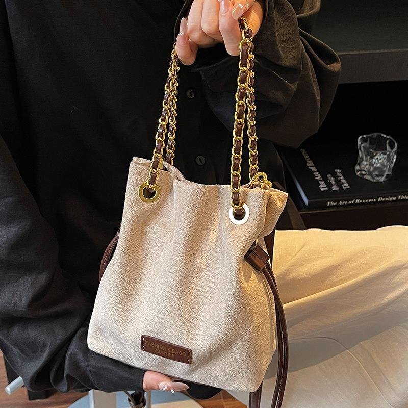 Autumn new large-capacity chain bag high-value bucket bag fashionable women's bag shoulder bag commuter messenger bag