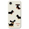 For iPhone 16e Case 4 Dachshunds Pattern Printing Straight Edge TPU Phone Back Cover