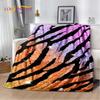3D Colorful Zebra Pattern Soft Plush Blanket,Flannel Blanket Throw Blanket for Living Room Bedroom Bed Sofa Picnic Office Cover