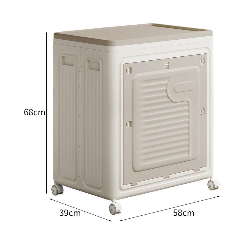 Changbaosen Foldable Flip-Top Clothes Storage Box with Wheels