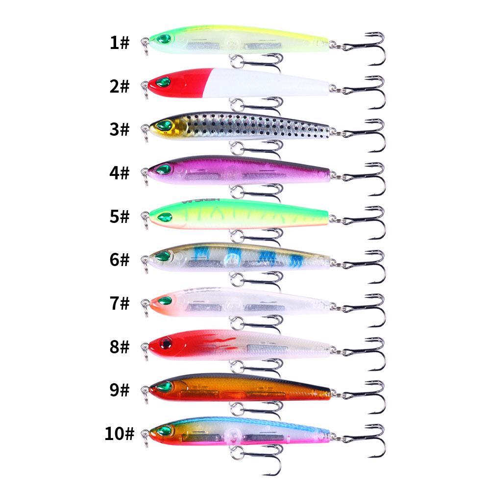 1ks Hengjia Pencil Bait Plastový bionický woblerový háček na rybářské potřeby