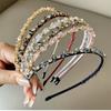 3pcs random color beaded thin headbands, elegant and shiny style, sparkling headbands, suitable for daily wear
