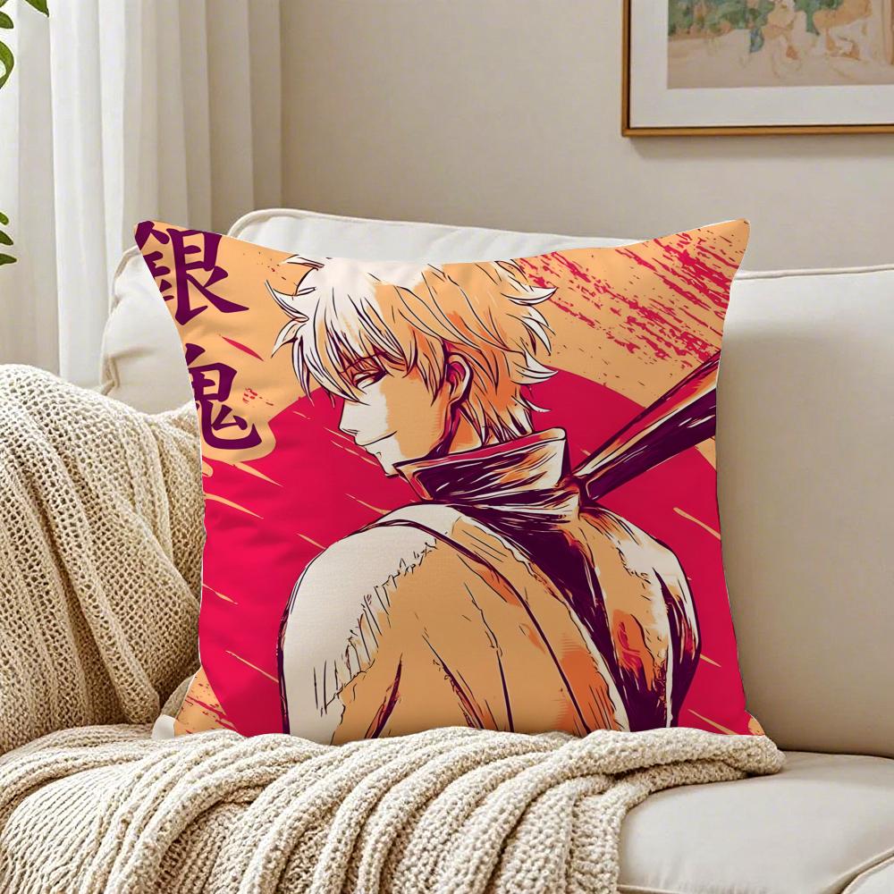 Anime Parody GGintama Cushion Cover Pillowcase Antidustmite living Room Sofa Decor Cushion Room
