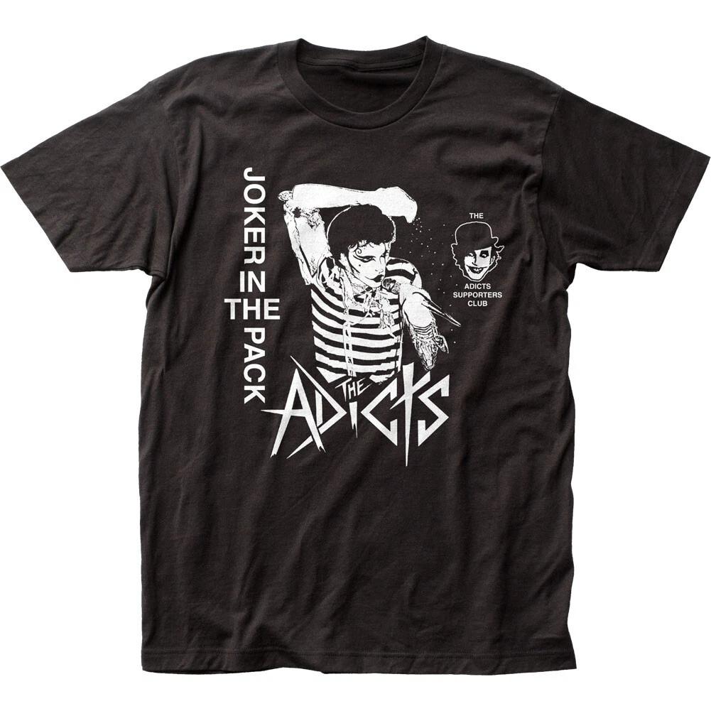 The Adicts Joker In The Pack Mens T Shirt Rock And Roll Classic Band Tee Black