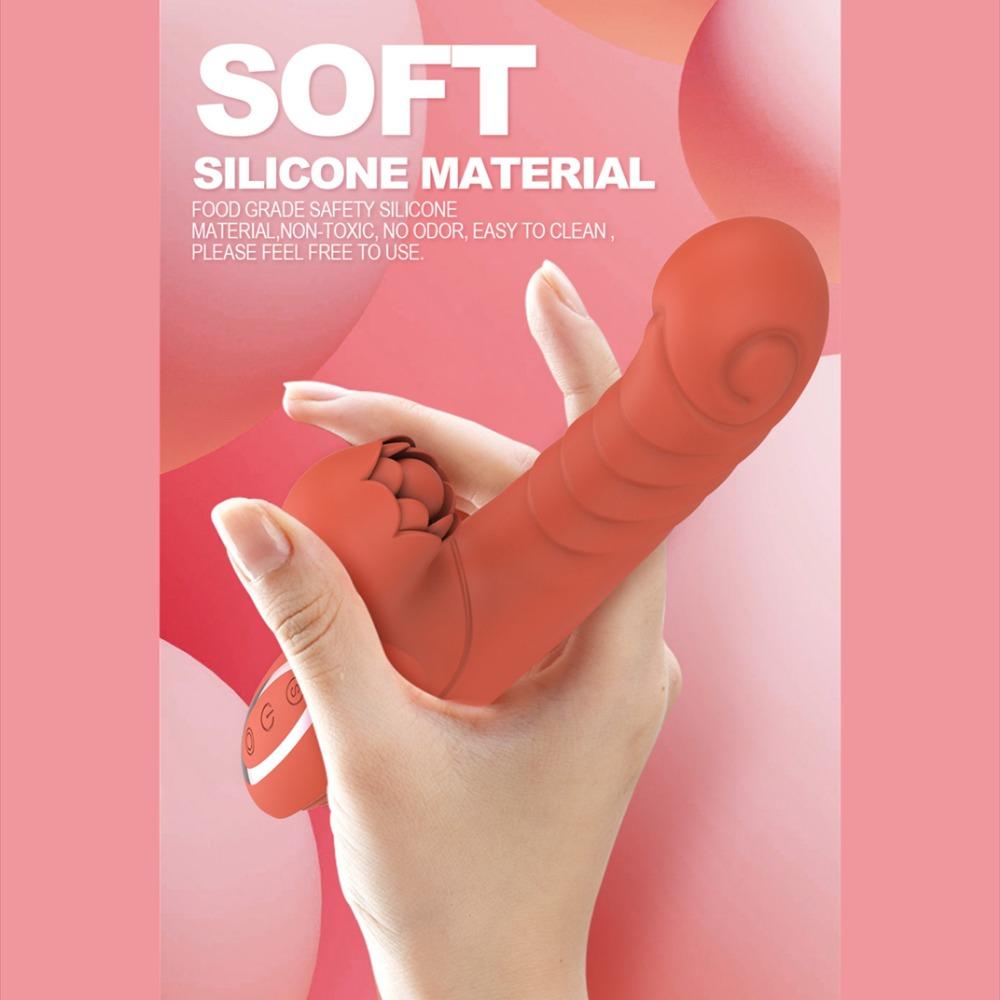1pcs Thrusting Vibrator Sex Toy for 3 In 1 Thrusting Dildo Clitoral Stimulator G Spot Vibrator Adult Toy with 7 Thrusting 5 Tapping 10 Vibrating Modes