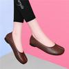 Shallow single shoes women's spring and summer one-pedal mother shoes new leather Mary Jane round head small leather shoes Doudou shoes