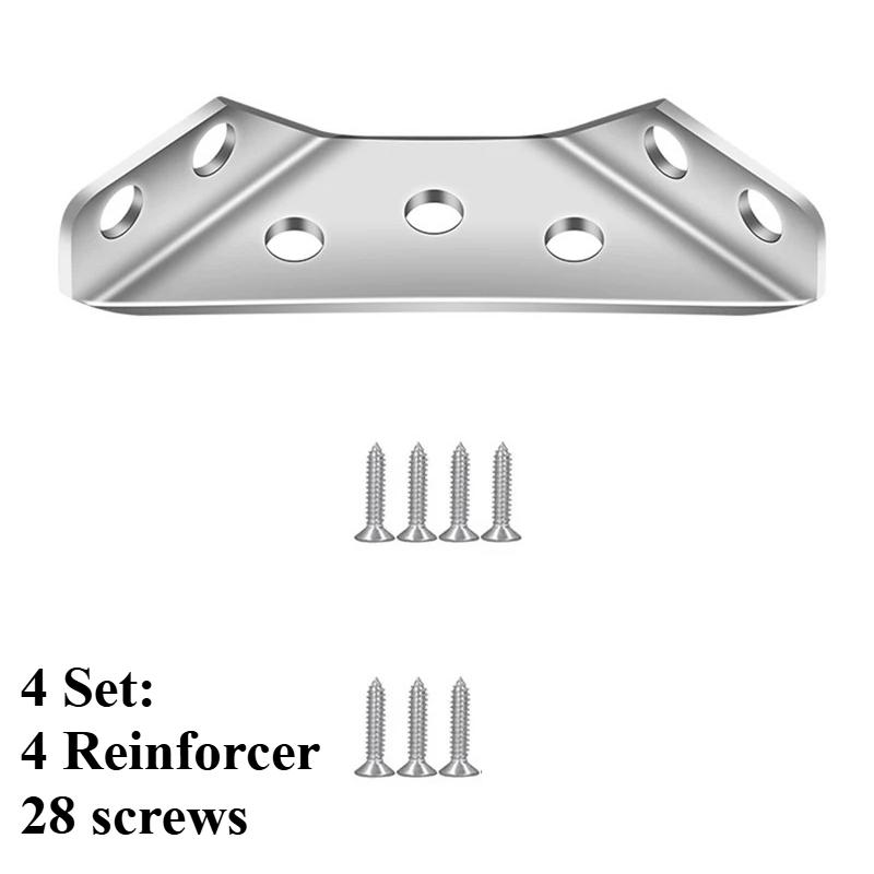 10/20/40/50pcs Thickened Stainless Steel Angle Code 90 Degrees Right Angle Fixed Bracket Furniture Connectors