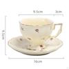 Ceramic Coffee Cup and Saucer Set Afternoon Tea Creative Gift for Family Friends Drinkware