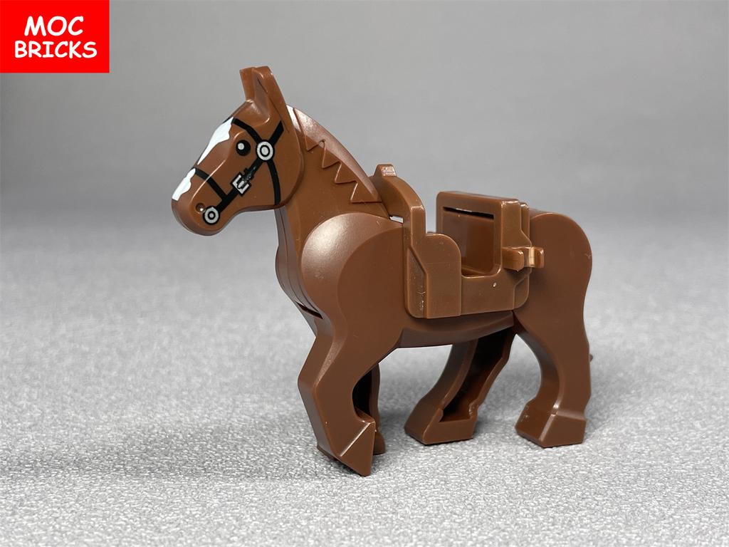 MOC Bricks Military War Medieval Skeleton Horse Animal Action Figures Building Blocks Educational Toys For Children Gifts