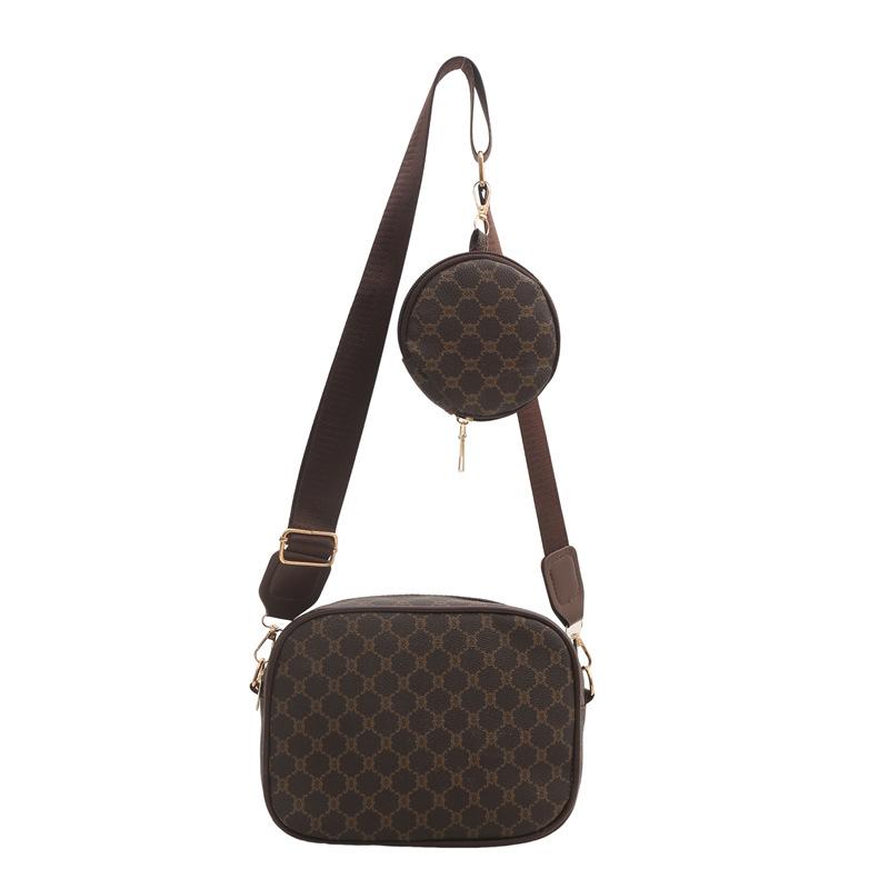 New Summer Retro  Fashionable  Simple  and High-value Niche Design  Presbyopia  One Shoulder Crossbody  Mother Child Small Square Bag