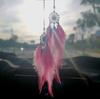 Feather Mirror Car Pendant for Girls Lucky Ornament Hanging Charm Home Decor Car Interior Accessories