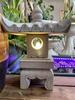 Antique Bluestone Courtyard Lantern: Outdoor Landscape Stone Lamp in New Chinese Style