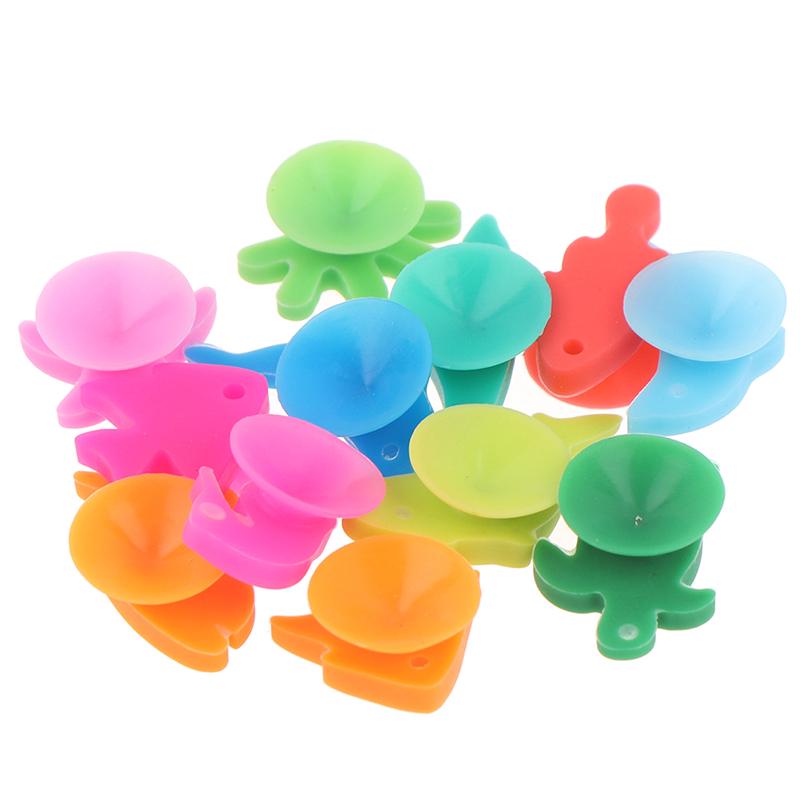 12ks/sada Silikonová značka mořských živočichů na sklenice na víno Identifikátor pohárku na pití