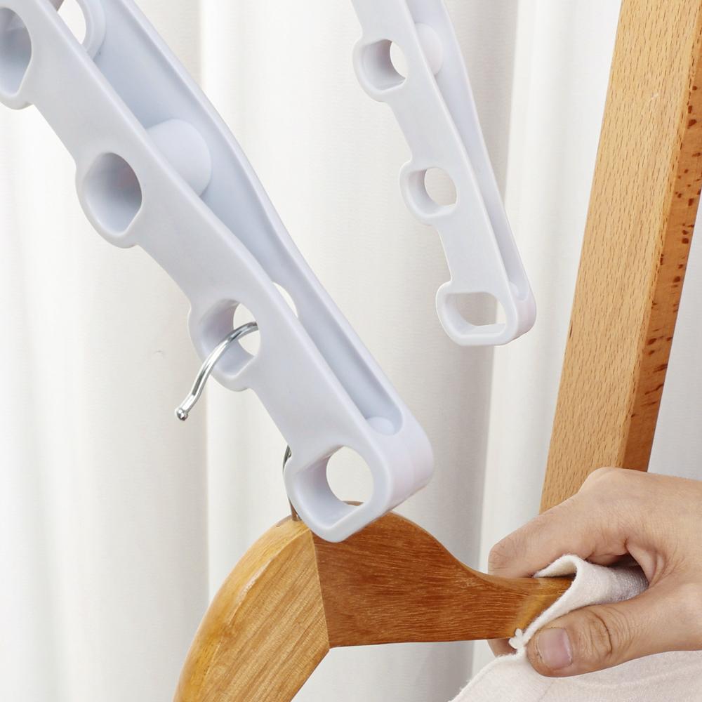 Portable Foldable Travel Hanger Clothes Quick Organizing Storage Travel Hanger with 5 Holes Suitable for Hotel Camping Travel