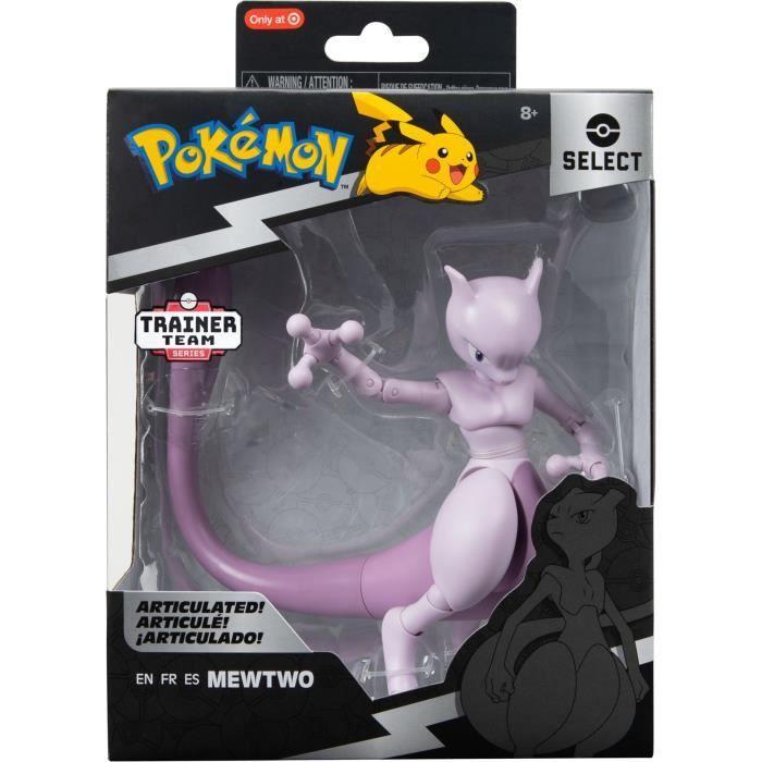 Figurine - BANDAI - Pokémon Mewtwo - 12 Cm, Ultra Articulée Et Très Détaillée