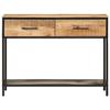 VidaXL Console Table, Sofa End Table with 2 Drawers, Side Table, Living Room Furniture Entrance Hallway, Solid Wood of 358581