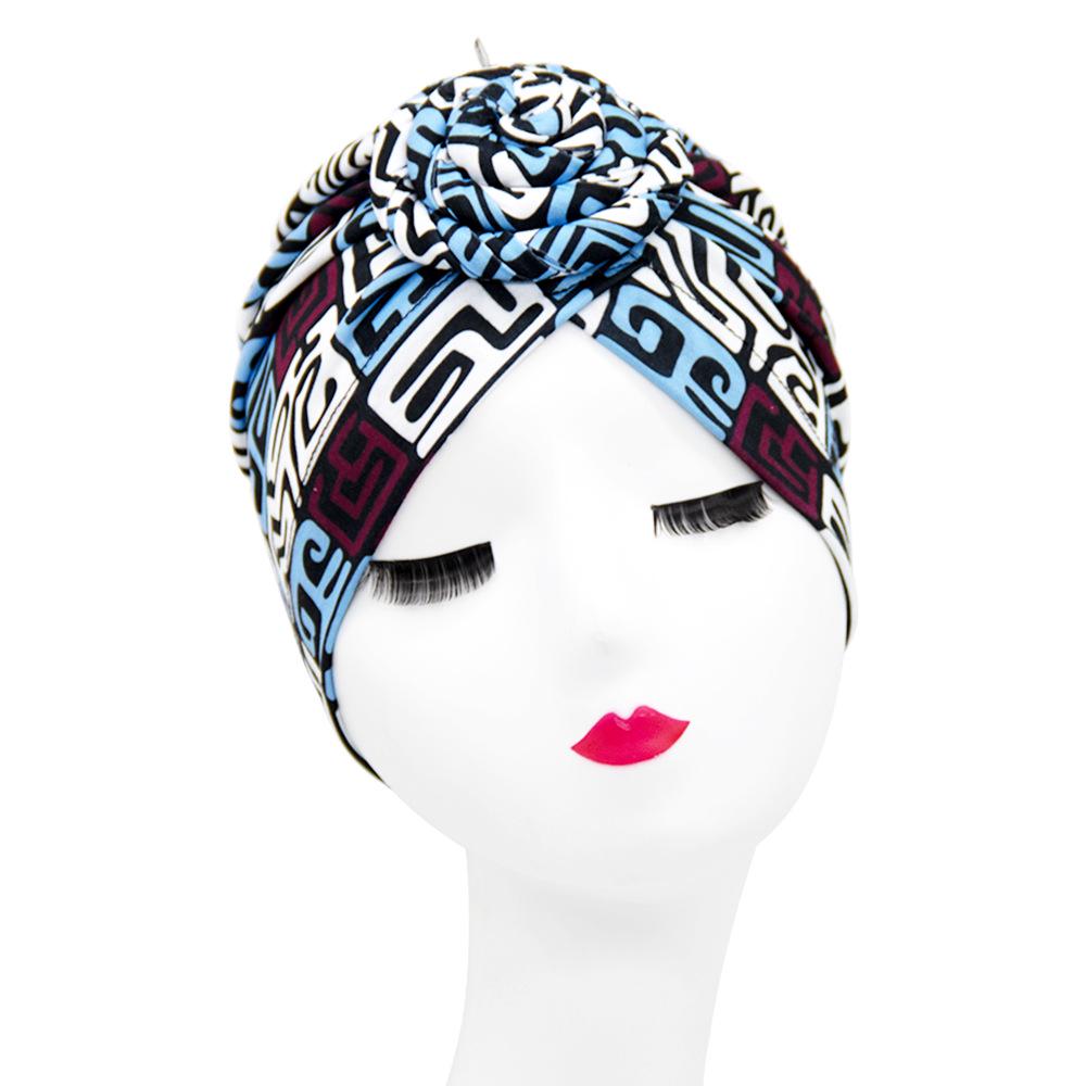 Stylish Donut Turban Hat: European & American Ethnic Swirl Design