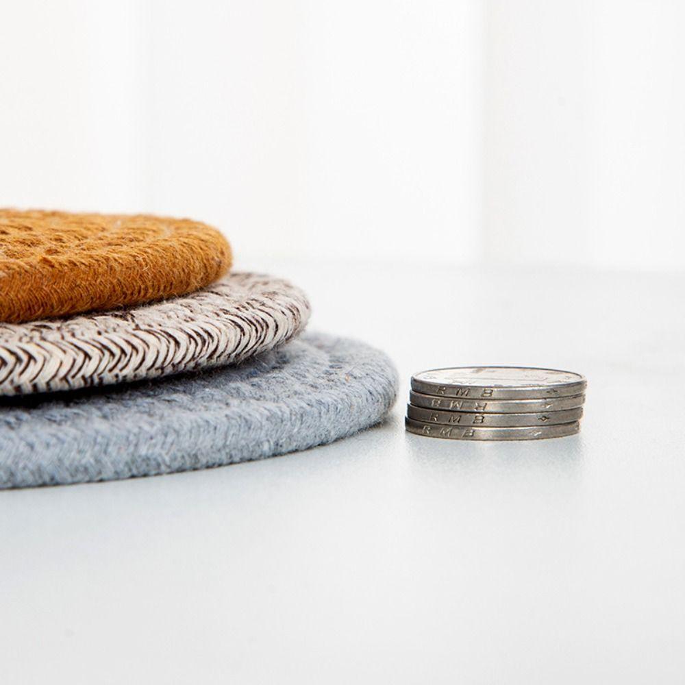 4Pcs Large Table Placemats Set 18-33cm Hot Pads Modern Woven Pot Holders  Kitchen Use