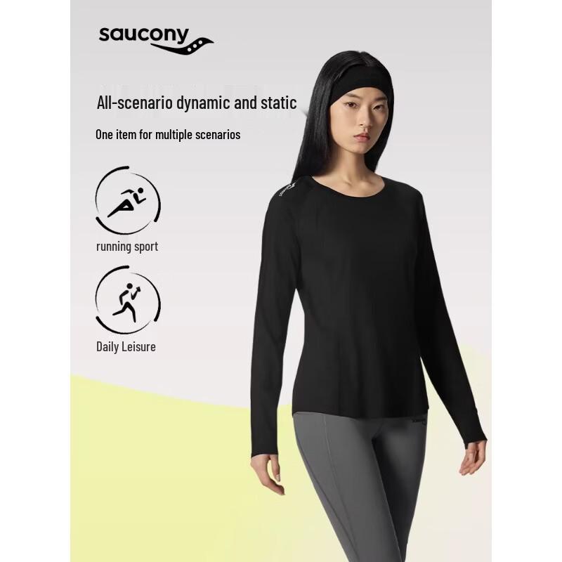 

SAUCONY Women s Merino Wool Long Sleeve Crew Neck T-Shirt L