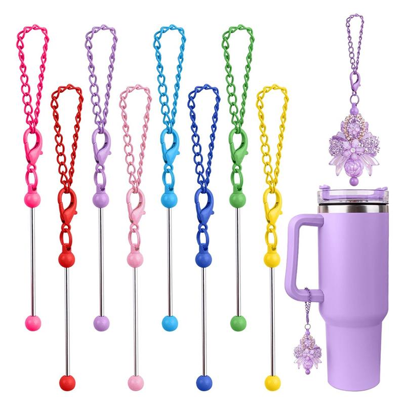 

Beaded Cup Charms Metal Cup Chain Decoration Beaded Cups Accessories For Cup різнокольоровий