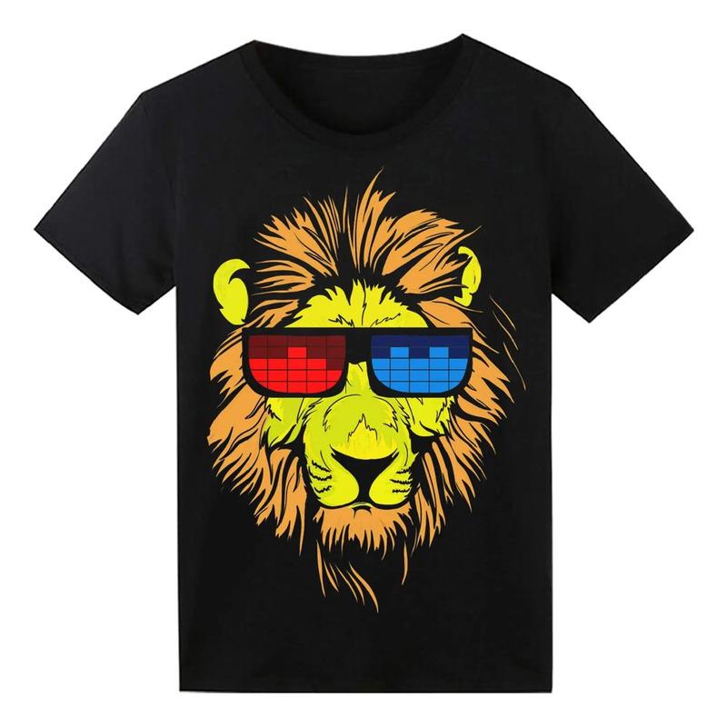 Camiseta Led Activada Por Sonido, Camisas Brillantes Con Ecu S