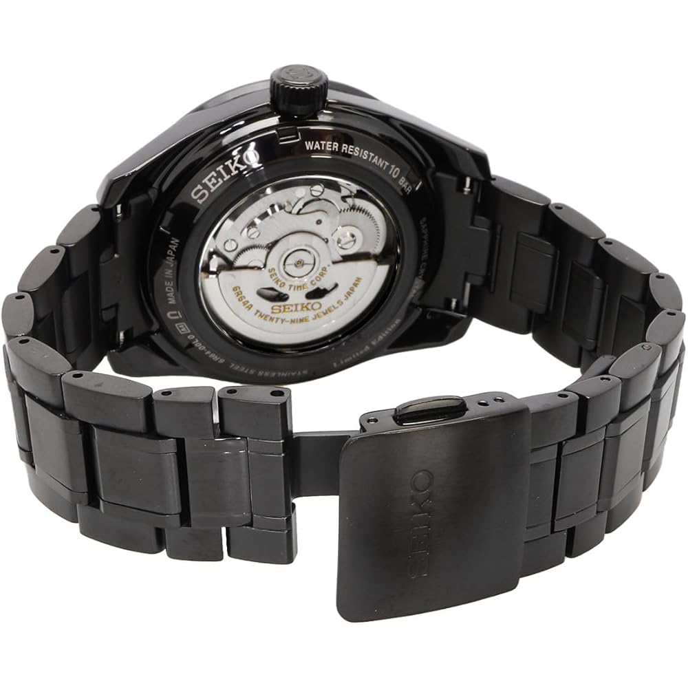 Seiko Presage Sharp Edged Series Men's Automatic GMT Watch Sapphire Glass Made in Japan SPB361J1
