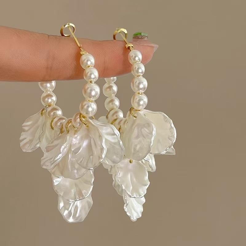 Design Sense Silver Color Metal Starfish Shell Pendant Earrings For Women Beach Vacation Party Aesthetic Jewelry Accessories