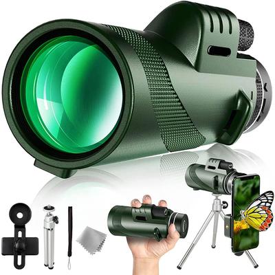 50x60 Hd Monocular With Smartphone Mount And Tripod,bi-focal Monocular Telescope,for Bird Watching,hunting,hiking,concert