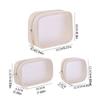 Zipper Makeup Storage Bag PU Toiletry Organizer Simple Transparent Cosmetic Bag  Ladies