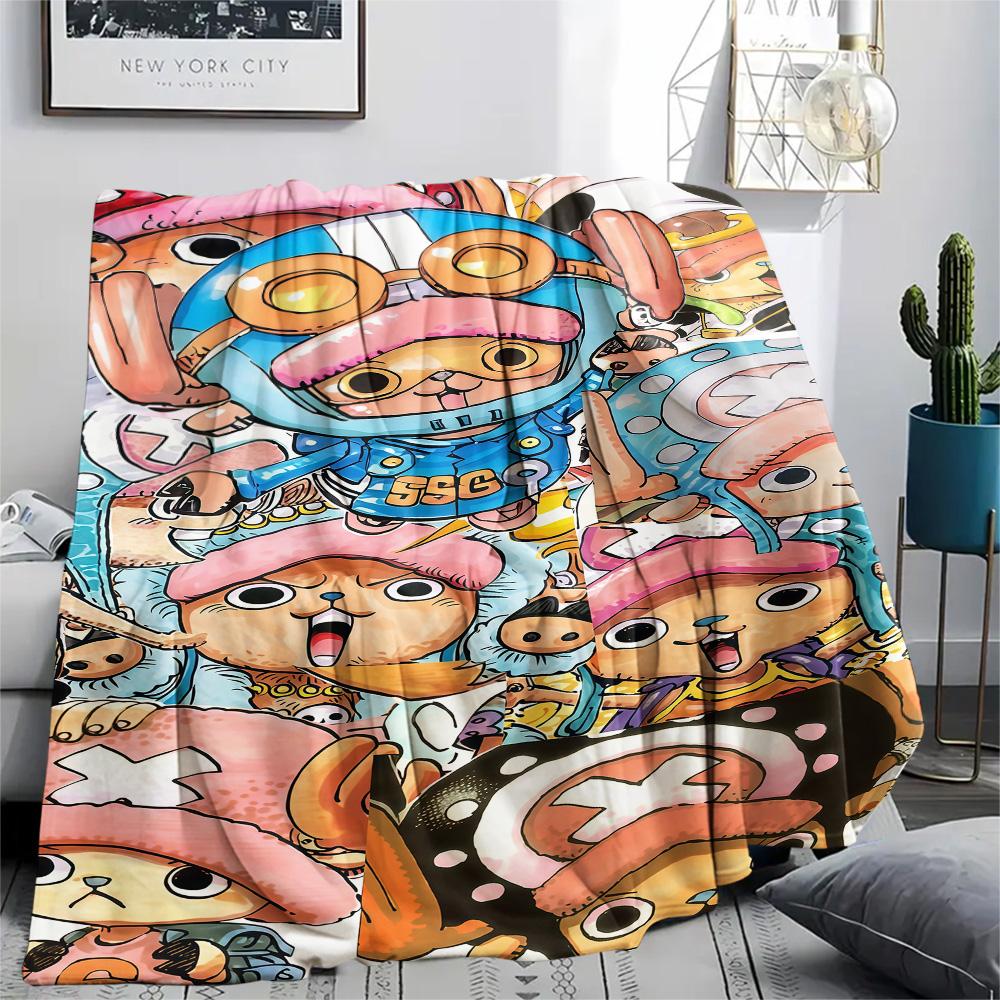 1 BUC Bucată Unică Tony Tony Chopper Pătură din Flanel cu Model Potrivită pentru Toate Sezoanele Pentru Decor Acasă Căldură și Confort Cadouri Cadou de Sărbători