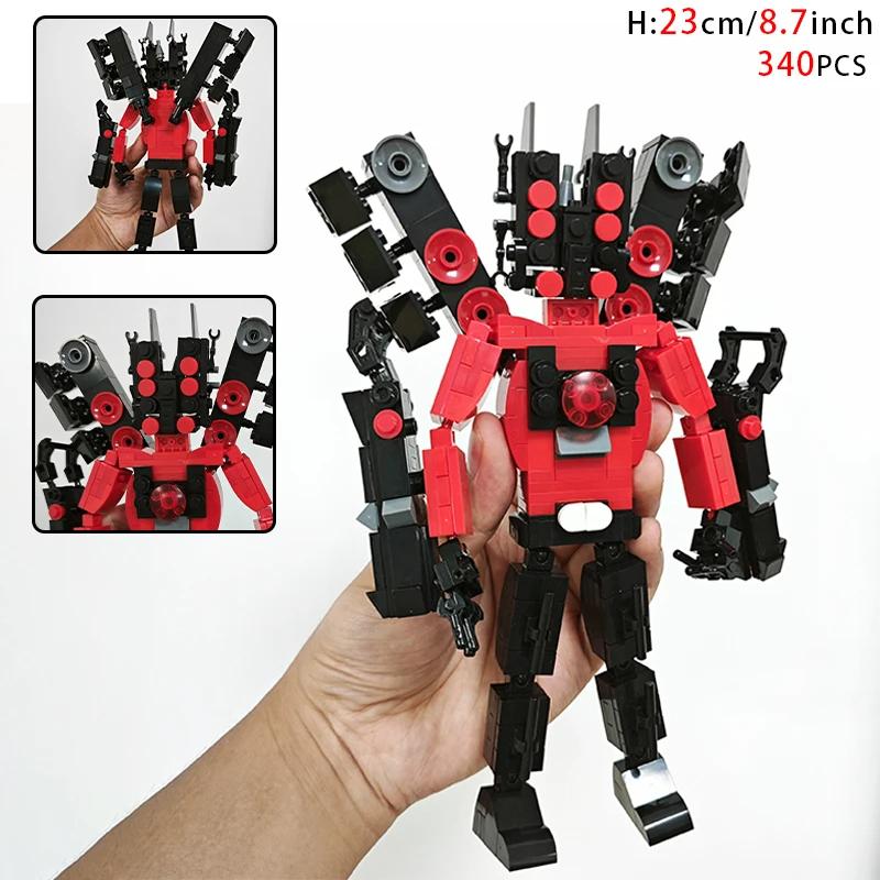 New Skibidi Toileted Titan Clock King 2.0 Building Blocks TVman Speakerman Model Toys for Kid Boys Ideas Gifts Xmas Halloween
