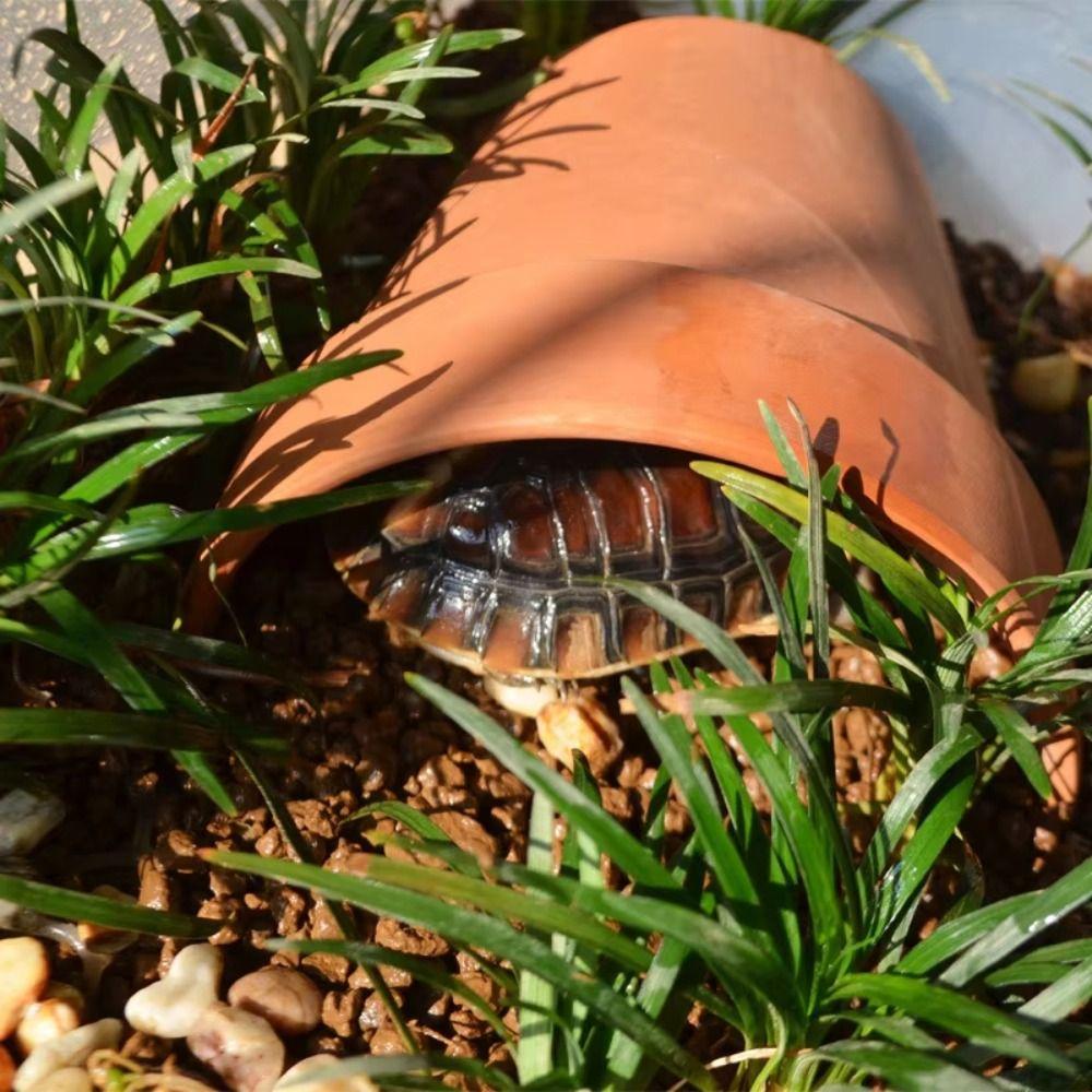 Ceramic Turtle Dodge Cave Breathable Decorative Fish Shrimps Shelter House Climbing Hill Landscaping Crab Safe House Fish Tank