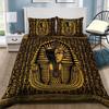 Ancient Egypt Anubis Duvet Cover Set Egyptian Symbol Culture Bedding Sets Vintage Pharaoh Pyramid Boho Tribal Quilt Cover Queen